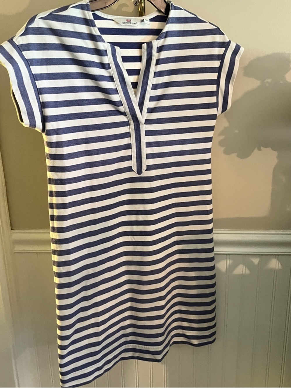 Vineyard Vines Blue White Stripe Polo Shirt Dress - XXS - Petite Friendly